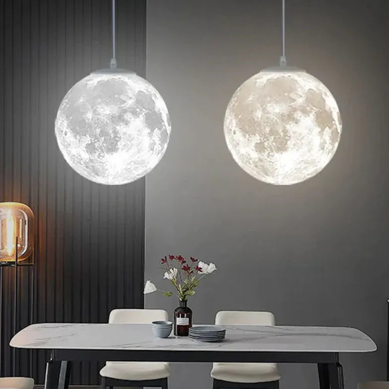 Moon Texture Modern Pendant Light