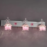 Baroque Pink Flower Bathroom Wall Lights