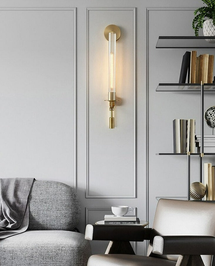Modern Fluted Glass Wall Sconce