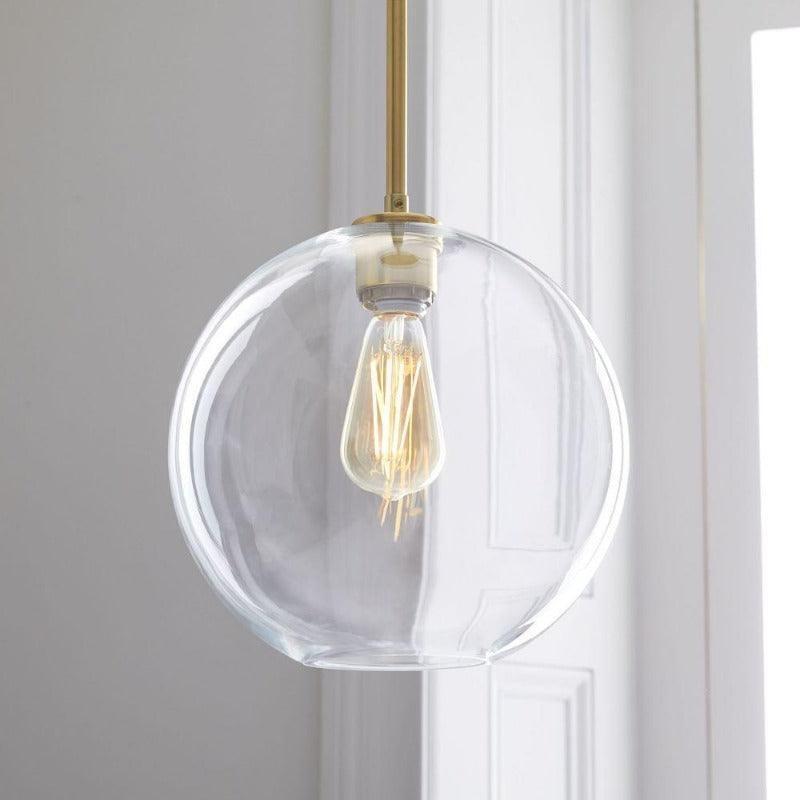 Gradient Glass Sphere Pendant Light for Dining Room