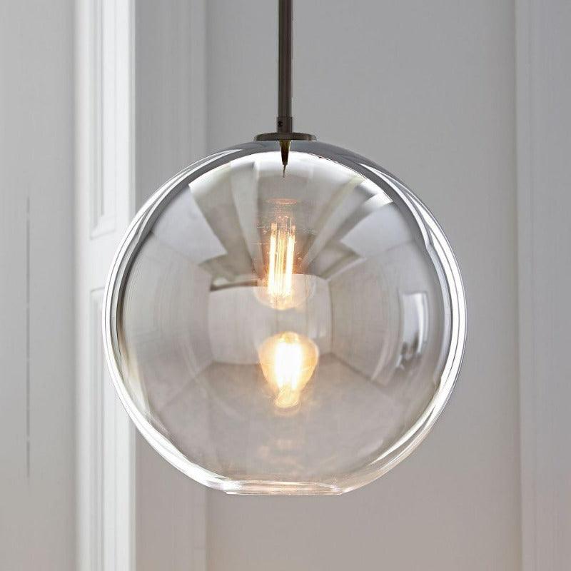 Gradient Glass Sphere Pendant Light for Dining Room