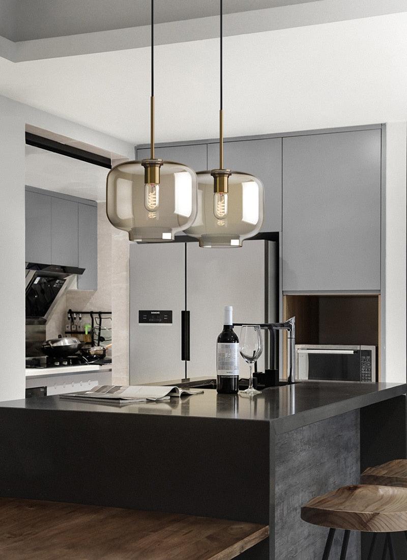 Minimalist Round Single Glass Pendant Lights