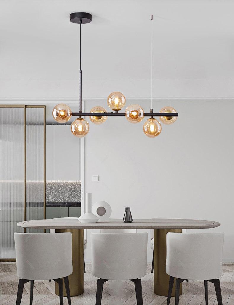 Modern Glass Globe Pendant Light for Kitchen Island