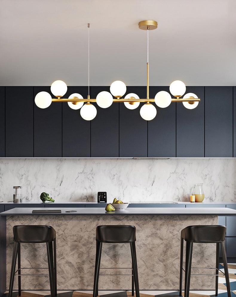Modern Glass Globe Pendant Light for Kitchen Island