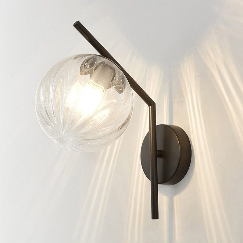 Modern Metal Glass Ball Wall Light