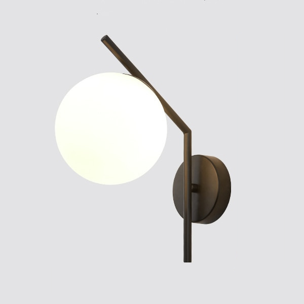 Modern Metal Glass Ball Wall Light