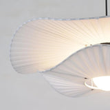 Cream Lotus Leaf White Drop Pendant Light