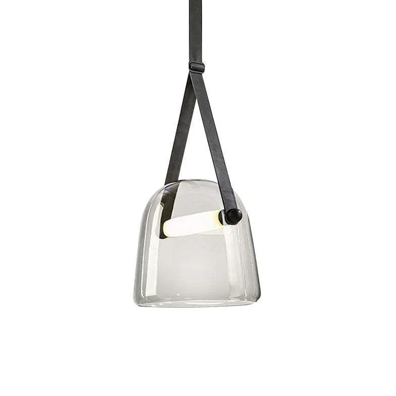 Gray Cup Glass Industrial Pendant Light