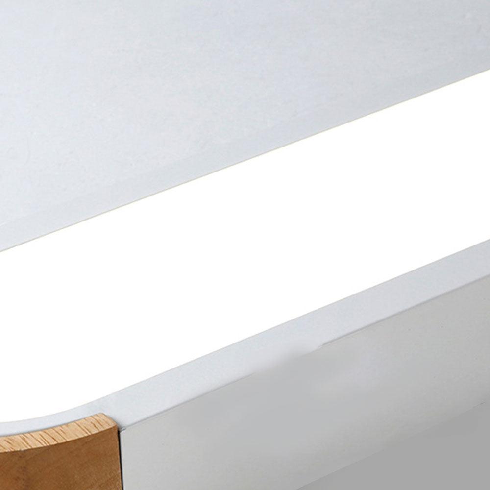 Nordic LED Linear Living Room Wooden Ceiling Light