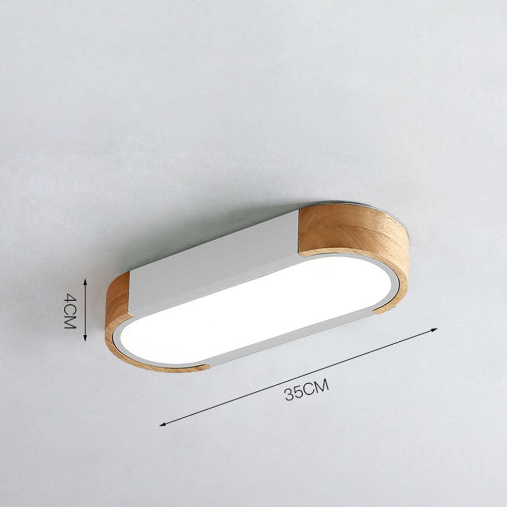 Nordic LED Linear Living Room Wooden Ceiling Light