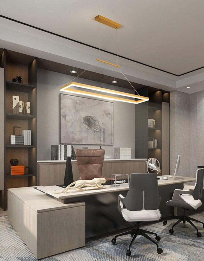 Line Rectangular Pendant Ceiling Lights for Dining Room