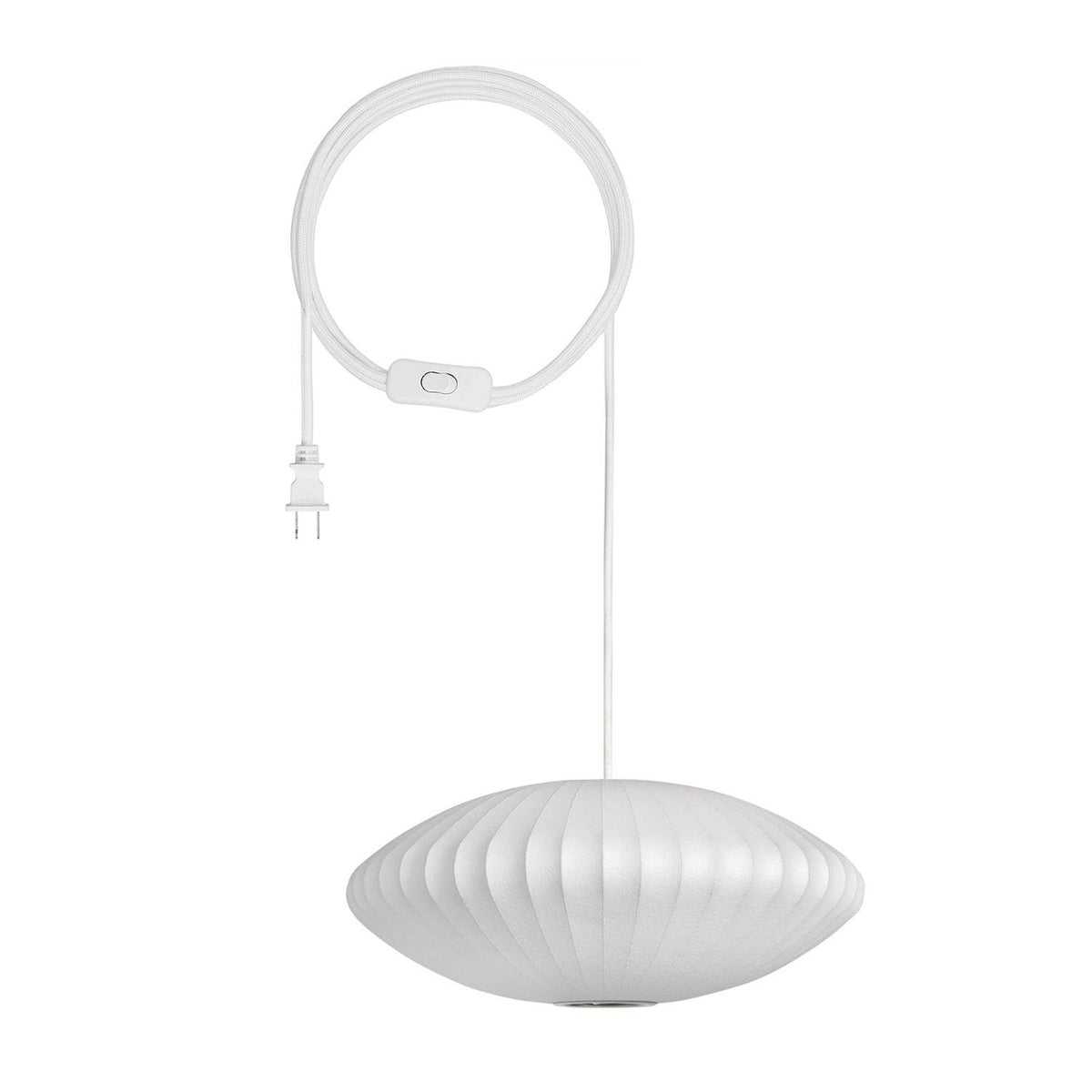 Modern White Bubble Fabric Pendant Light