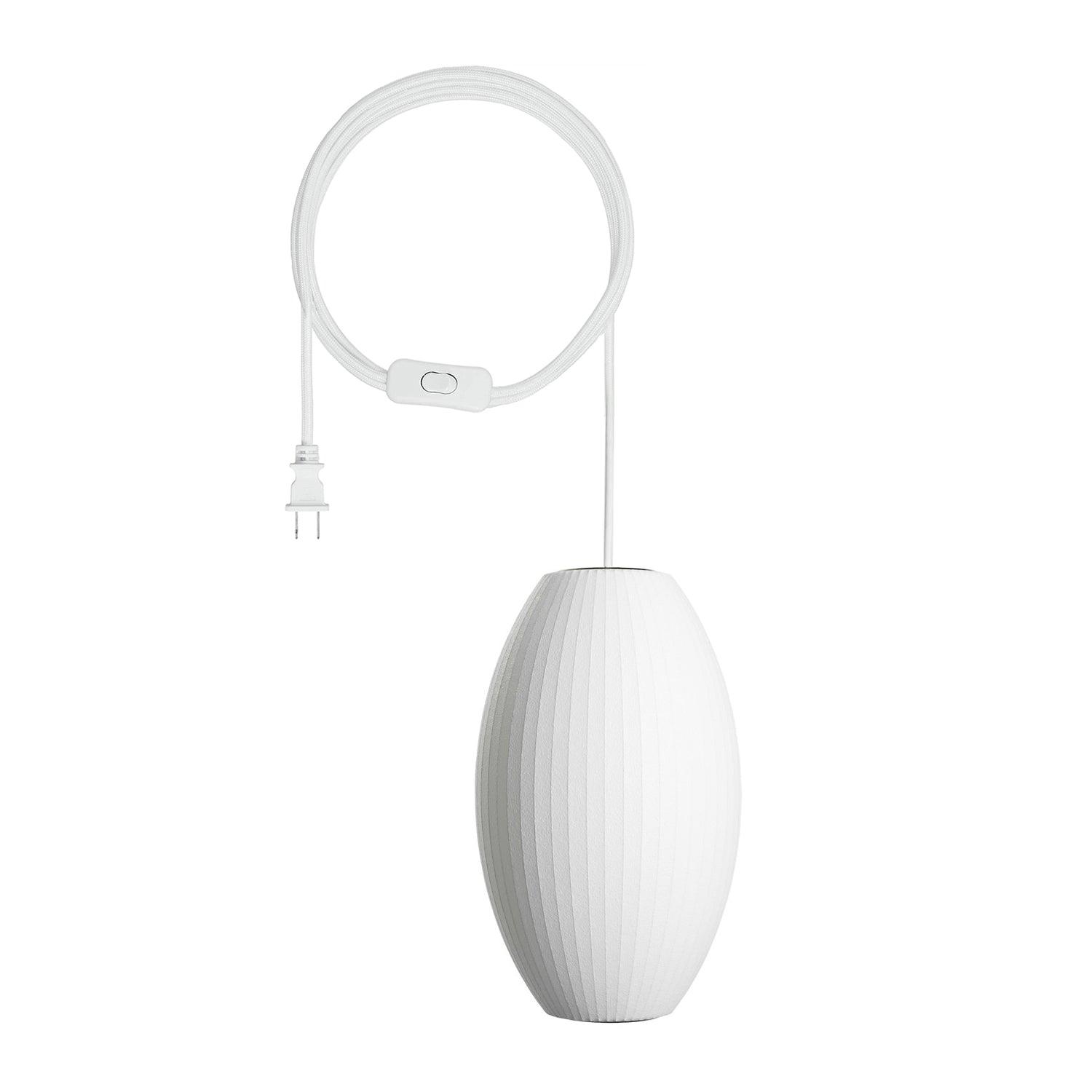 Modern White Bubble Fabric Pendant Light