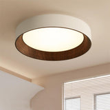 Eye-Caring Round Wooden Ceiling Light for Bedroom