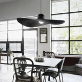 Nordic Straw Hat Fabric White Pendant Light