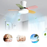 Multi-Color Bedroom Ceiling Fan With Light