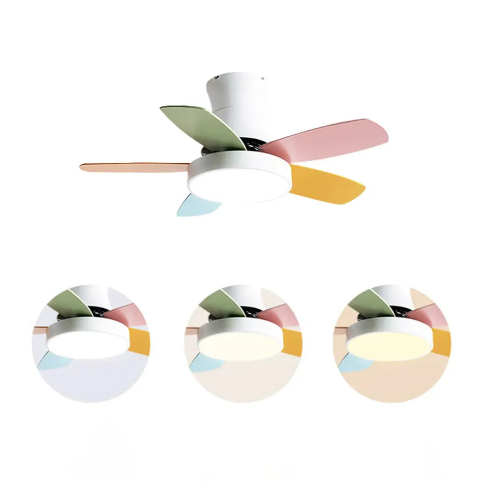 Multi-Color Bedroom Ceiling Fan With Light