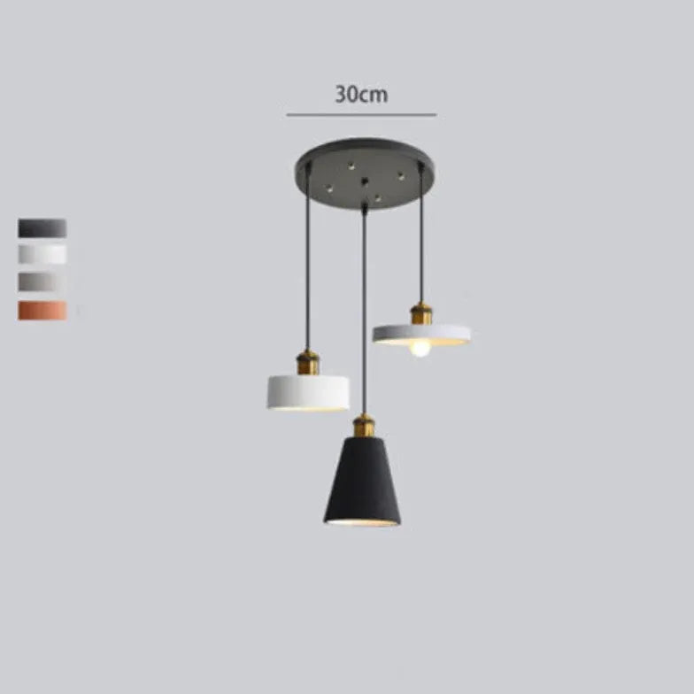 Black Round Cake Dining Room Pendant Light