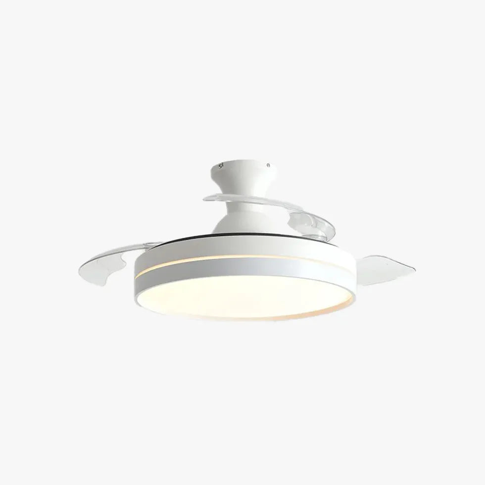 White Table Bedroom Ceiling Fan with Light