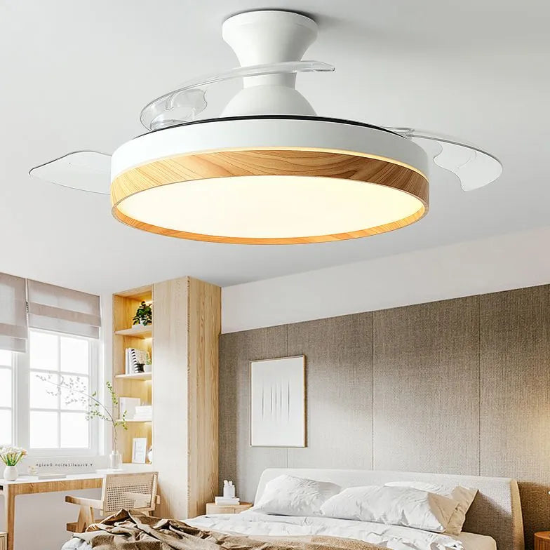 White Table Bedroom Ceiling Fan with Light