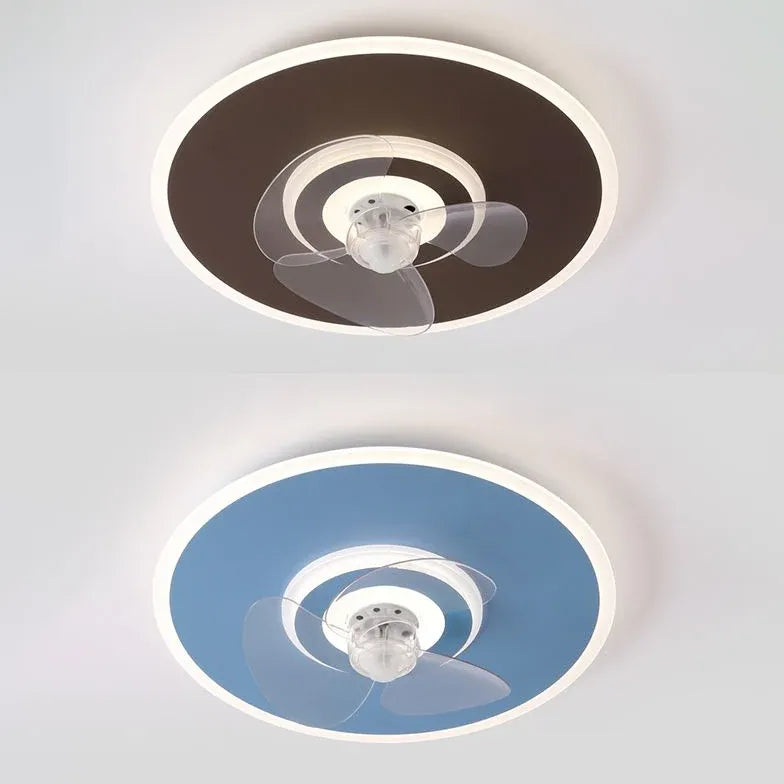 Round Noodle Modern Ceiling Fan with Light