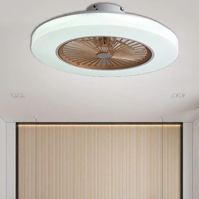 Integrated Disc Bedroom Ceiling Fan with Light