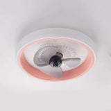 Transparent Round Modern Ceiling Fan with Light