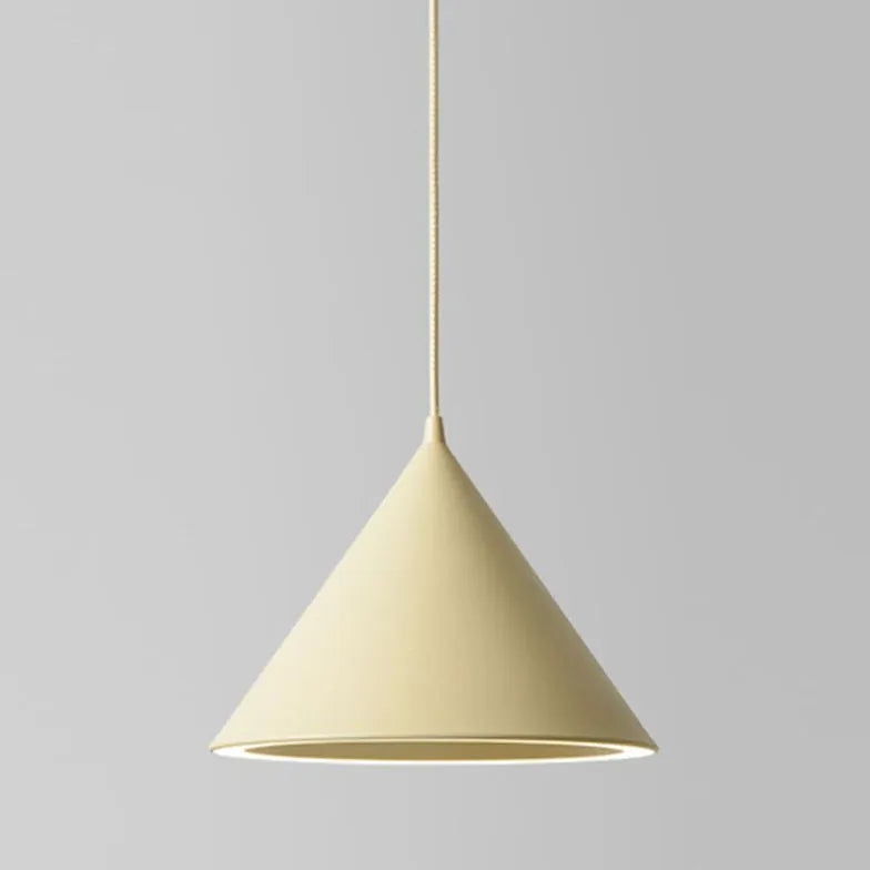 Creamy White Cone Modern Pendant Light