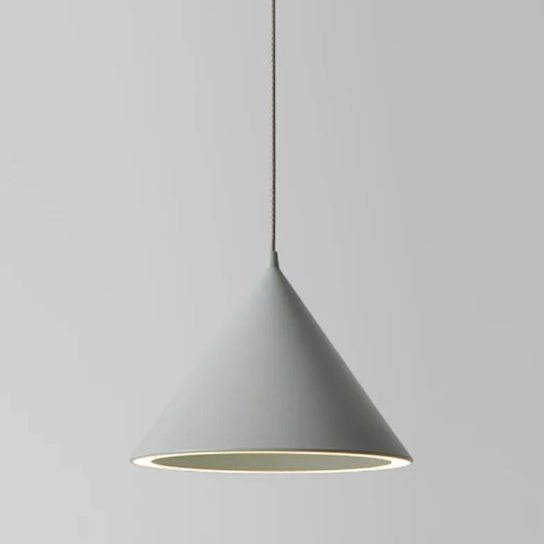 Creamy White Cone Modern Pendant Light