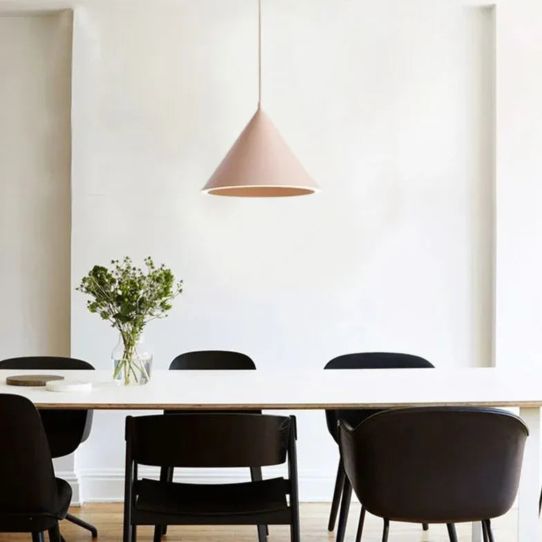 Creamy White Cone Modern Pendant Light