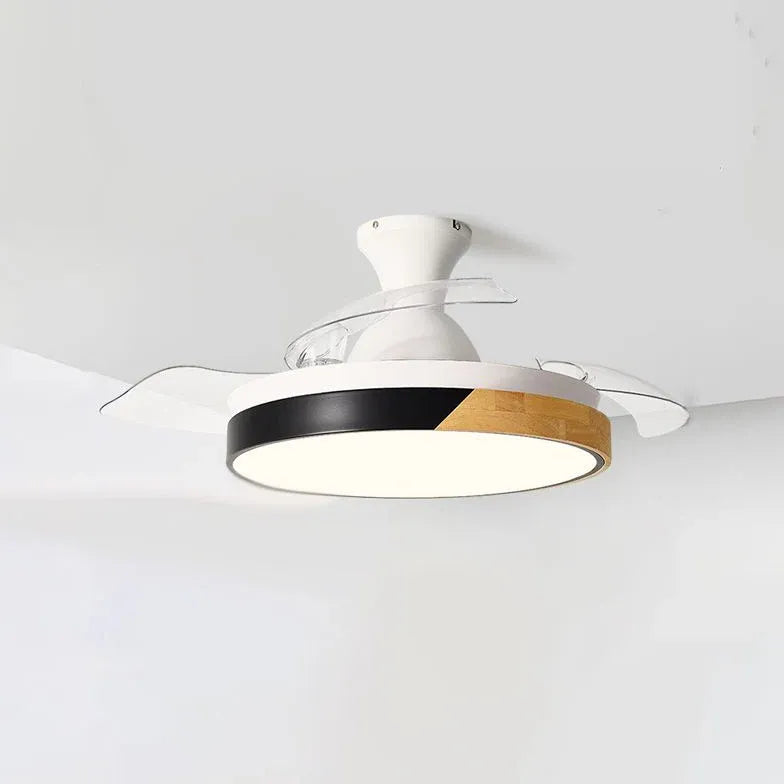 Gray Disc LED Ceiling Fan with Light