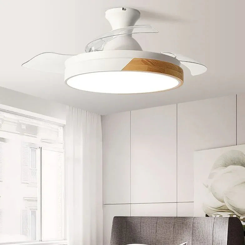 Gray Disc LED Ceiling Fan with Light