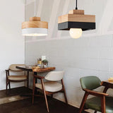 Geometric Wood Kitchen Pendant Light