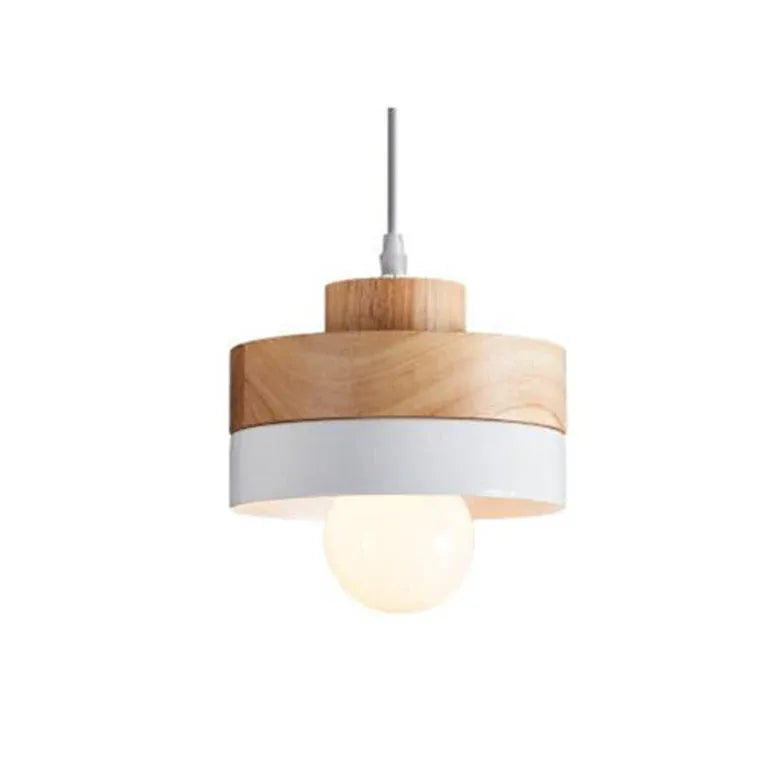 Geometric Wood Kitchen Pendant Light