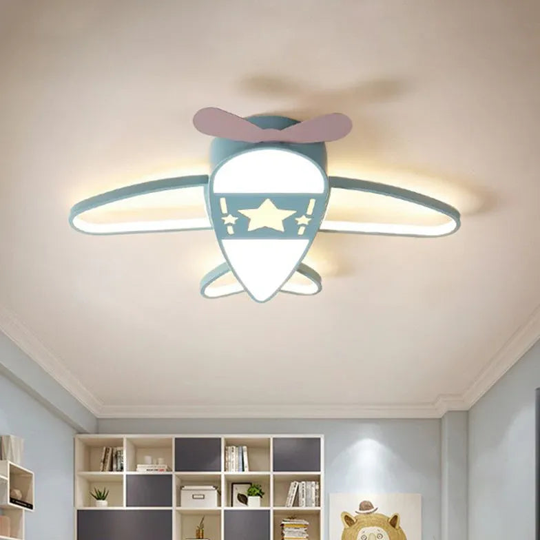 Airplane Kids Room LED Flush Ceiling Lights