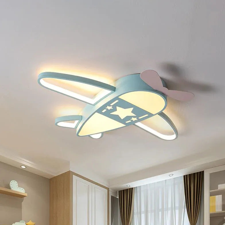 Airplane Kids Room LED Flush Ceiling Lights