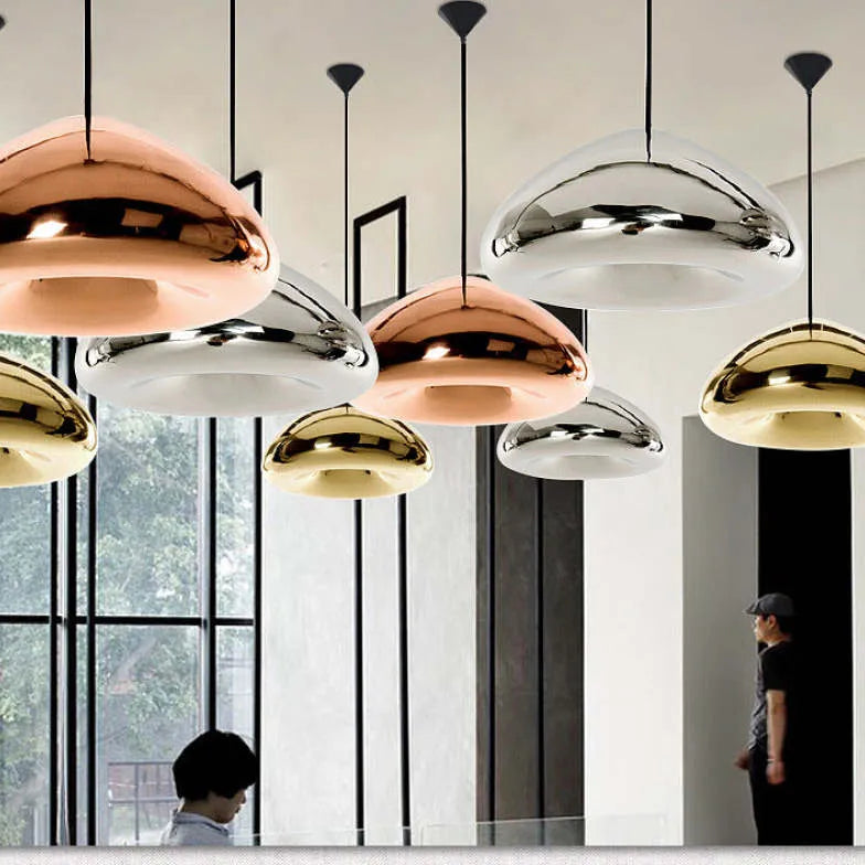 Mirror Hemisphere Kitchen Pendant Light