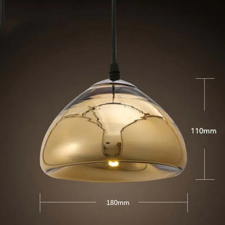 Mirror Hemisphere Kitchen Pendant Light