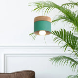 Colorful Cylinders Modern Wooden Pendant Light