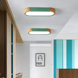 Elliptical Modern Bedroom Flush Ceiling Lights