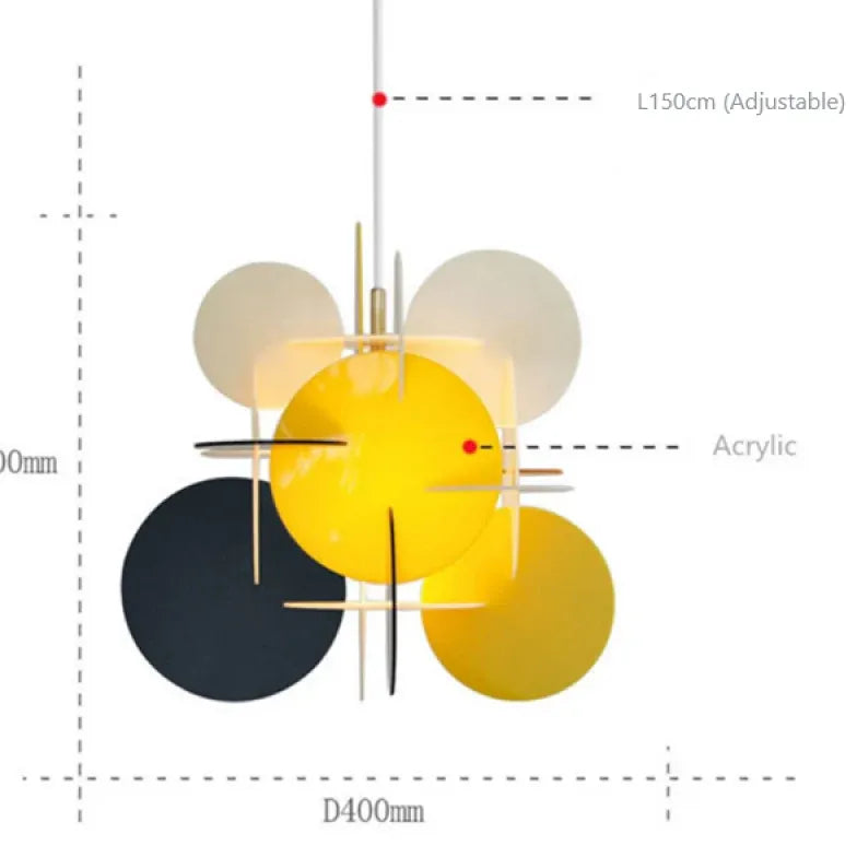 Circular Abstract Kitchen Pendant Light