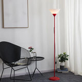 Inverted Cone-Shaped Black Slim Floor Lamp