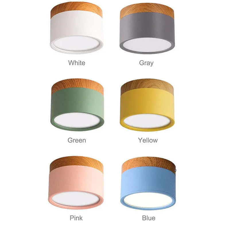 Yellow Downlight LED Modern Flush Ceiling Lights