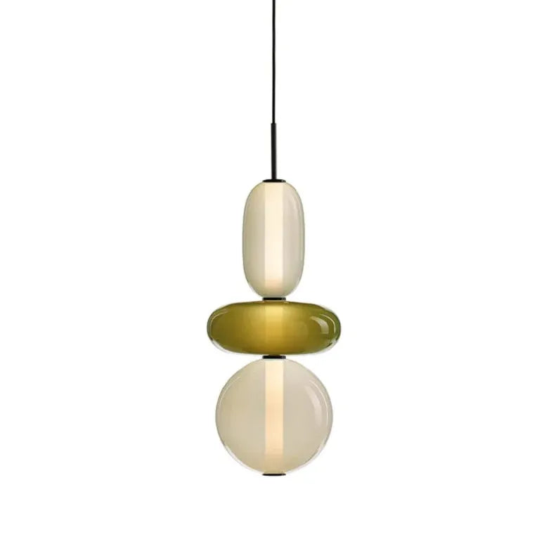 Double Layer Elliptical Ball Modern Pendant Light