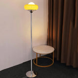 Vertical Slender Circular Lampshade Glass Floor Lamp