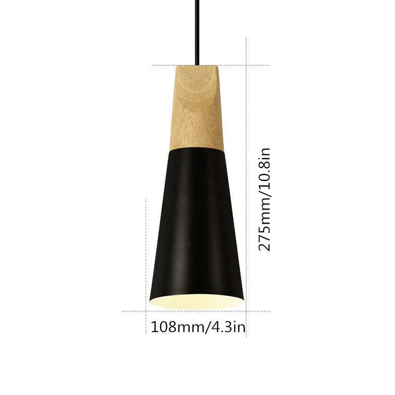 Morandi Multi-shaped Wood And Metal Pendant Light