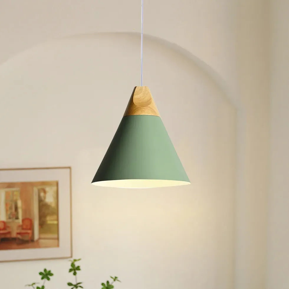 Morandi Multi-shaped Wood And Metal Pendant Light