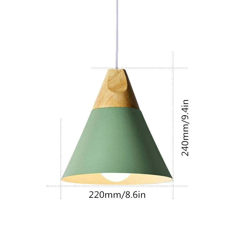 Morandi Multi-shaped Wood And Metal Pendant Light