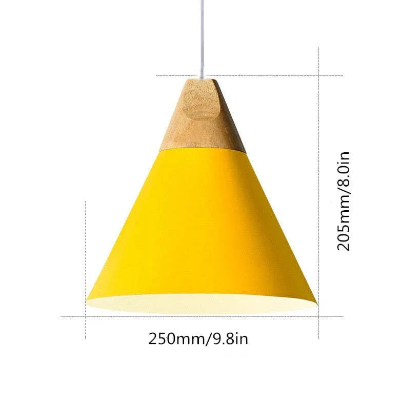 Morandi Multi-shaped Wood And Metal Pendant Light