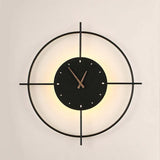 Golden Wall Clock Warm White Wall Lamp